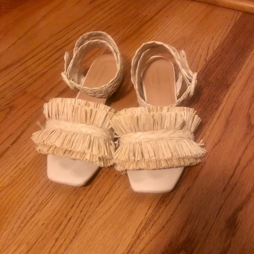 Paloma Barcelo Raffia Sandals 37